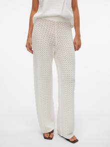 Vero Moda VMIBERIA Høyt snitt Bukser -Snow White - 10311502