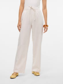 Vero Moda VMENYA Tiro alto Pantalones -Silver Lining - 10311522