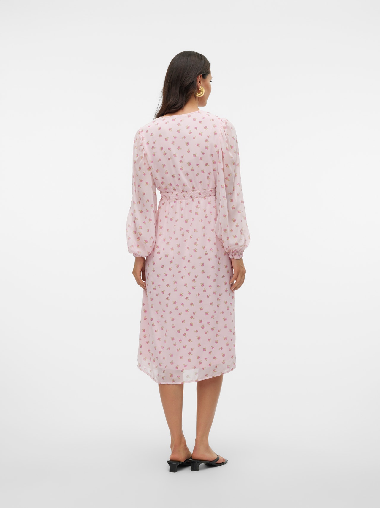 Vero Moda VMAMALIA Sukienka midi -Primrose Pink - 10311523