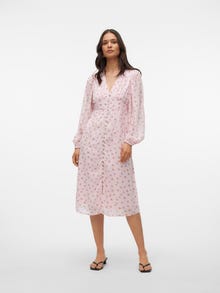 Vero Moda VMAMALIA Sukienka midi -Primrose Pink - 10311523