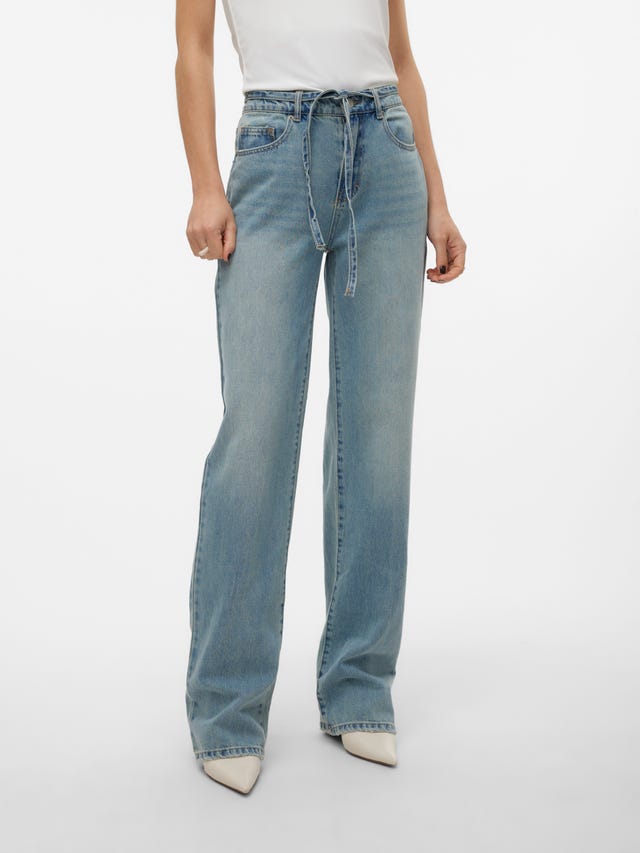 Vero Moda VMALLISON Średni stan Szeroki krój Jeans - 10311560