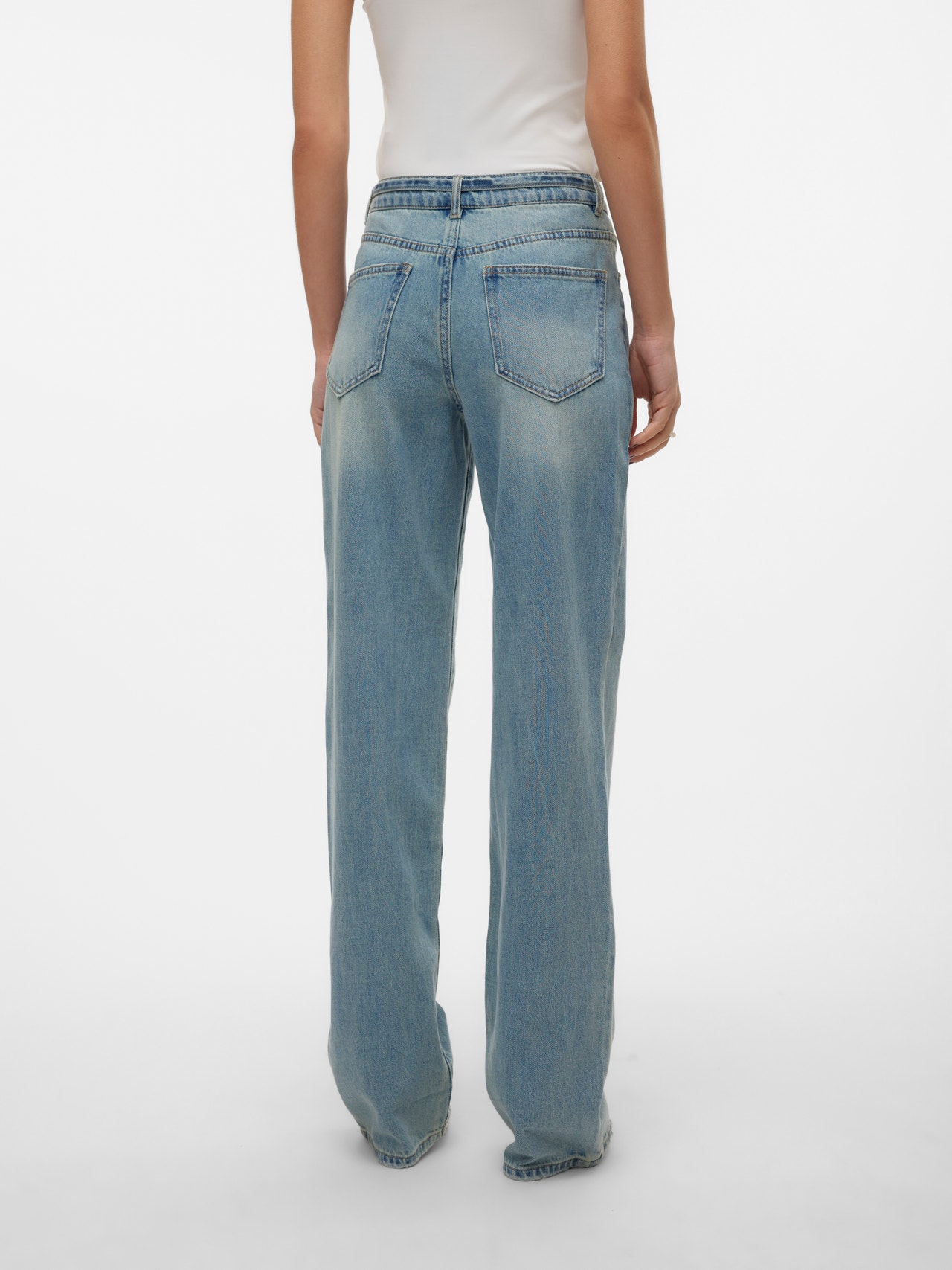 Vero Moda VMALLISON Wide Fit Jeans -Medium Blue Denim - 10311560