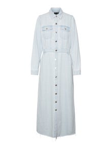 Vero Moda VMMOLLY Długa sukienka -Light Blue Denim - 10311586