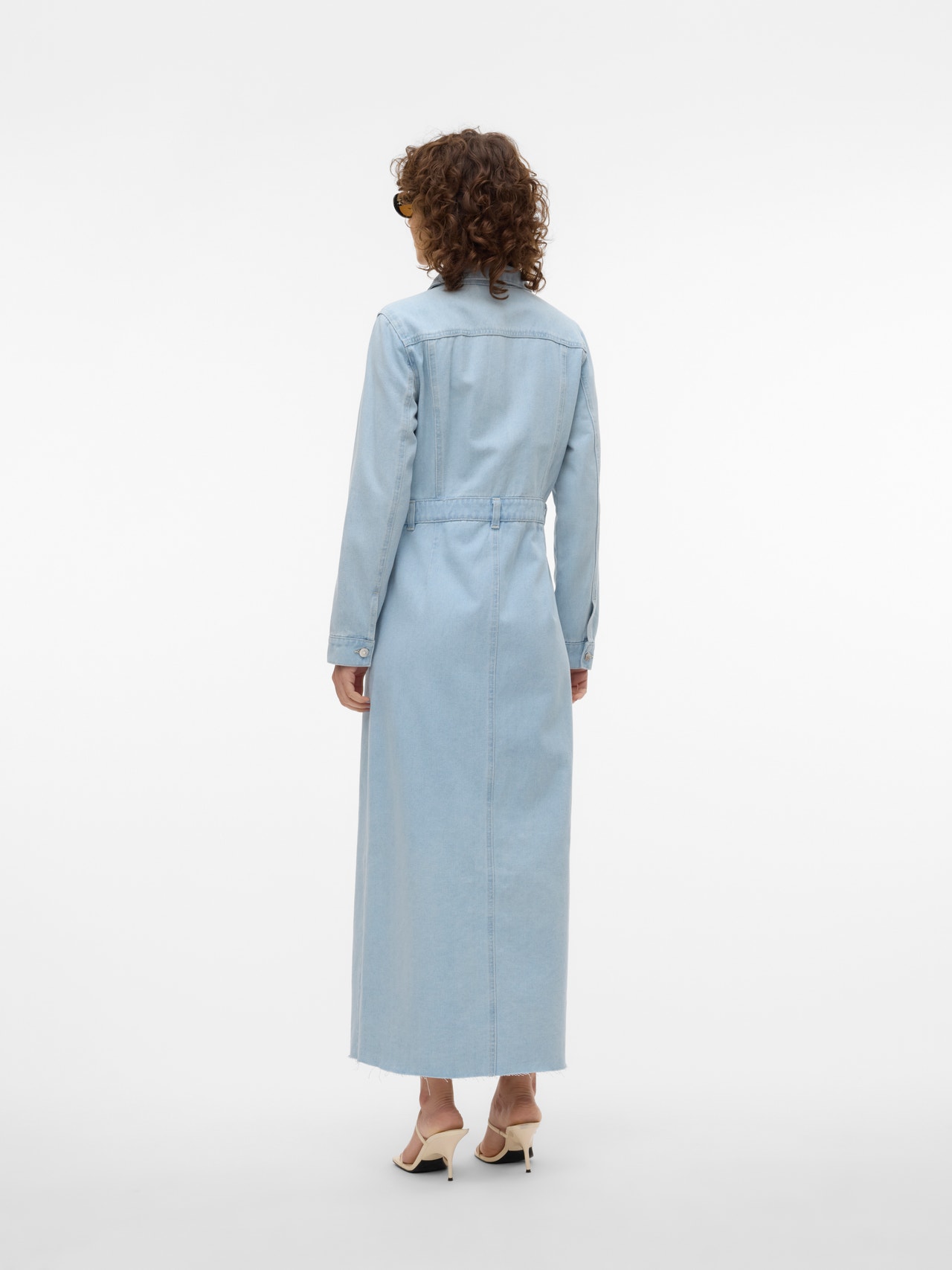 Vero Moda VMMOLLY Long dress -Light Blue Denim - 10311586