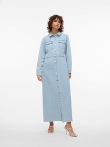 Vero Moda VMMOLLY Lange jurk -Light Blue Denim - 10311586