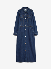 Vero Moda VMMOLLY Lång klänning -Dark Blue Denim - 10311586