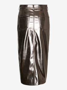 Vero Moda VMVERI Vysoký pas Midi sukně -Chrome Grey - 10311707