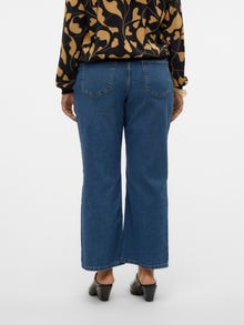 Vero Moda VMCEVALINA Talle medio Corte loose Vaqueros -Dark Blue Denim - 10311768