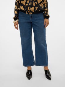 Vero Moda VMCEVALINA Talle medio Corte loose Vaqueros -Dark Blue Denim - 10311768
