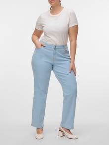Vero Moda VMCJAKIE Mid rise Straight Fit Jeans -Light Blue Denim - 10311771