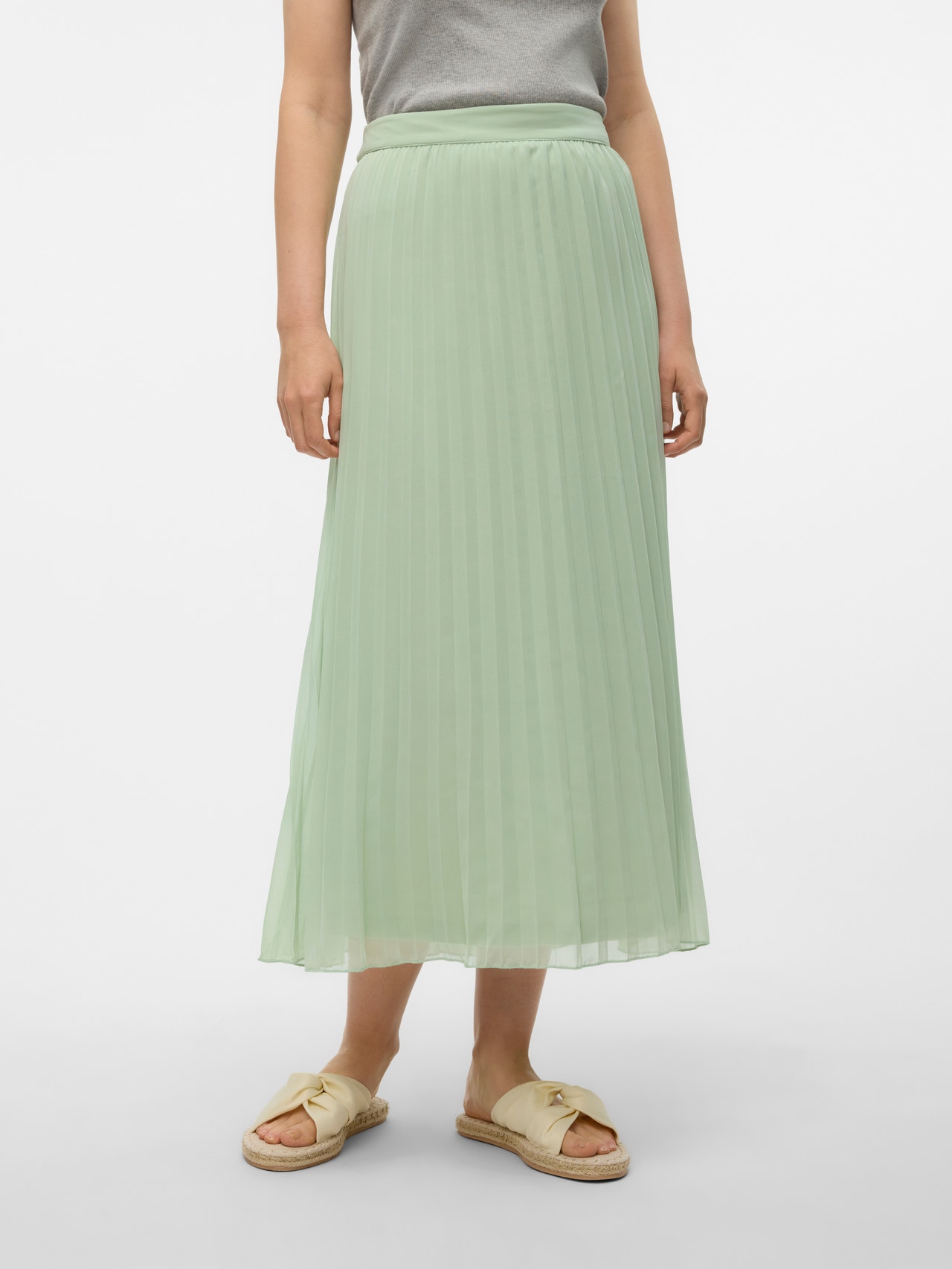 Vero Moda VMELLINA Long skirt -Smoke Green - 10311821