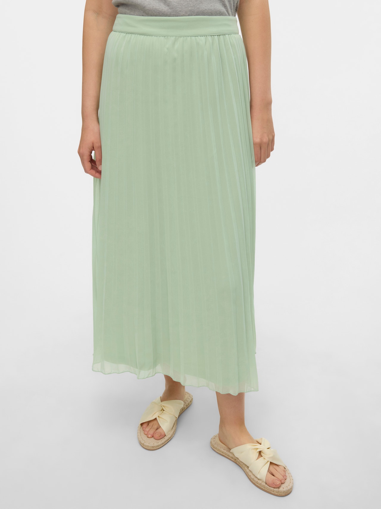 Vero Moda VMELLINA Lång kjol -Smoke Green - 10311821