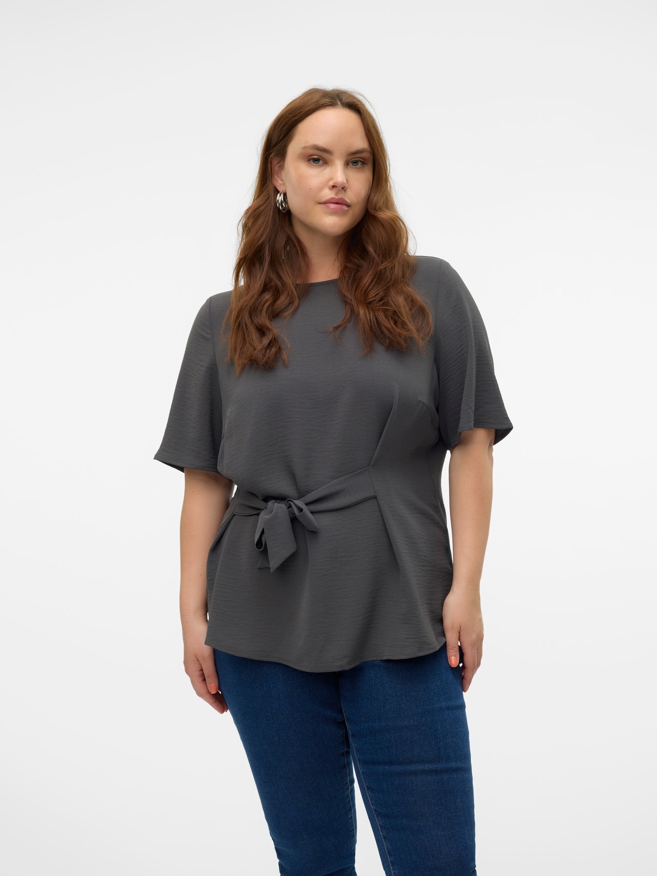 Vero Moda VMCALVA Top -Asphalt - 10312179