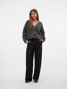 Vero Moda AWGEMMA Dzianinowy kardigan -Dark Grey Melange - 10312324