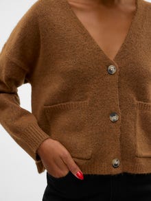 Vero Moda AWGEMMA Dzianinowy kardigan -Bison - 10312324