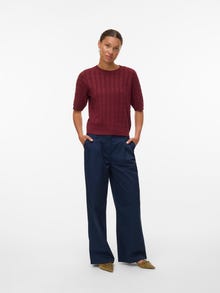 Vero Moda Tavapärane lõige Kinnine kaelus Pullover -Zinfandel - 10312356