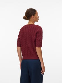 Vero Moda Tavapärane lõige Kinnine kaelus Pullover -Zinfandel - 10312356