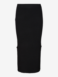 Vero Moda VMLYNZI Mellemhøj talje Midinederdel -Black - 10312369