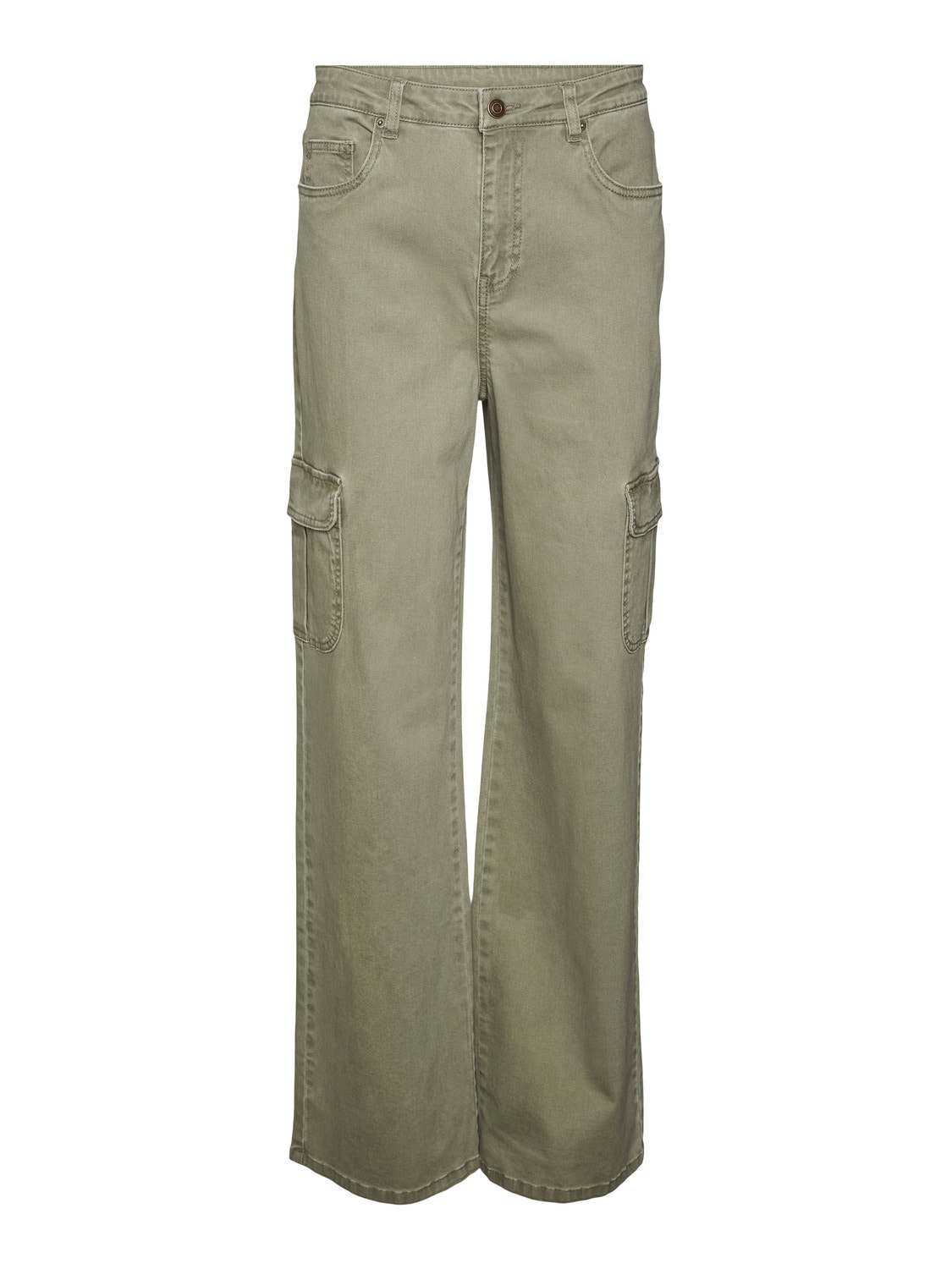 Vero Moda VMTESSA Hohe Taille Weit geschnitten Jeans -Ivy Green - 10312533