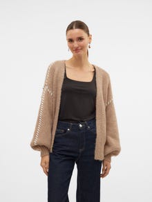 Vero Moda VMFENG Dzianinowy kardigan -Silver Mink - 10312558
