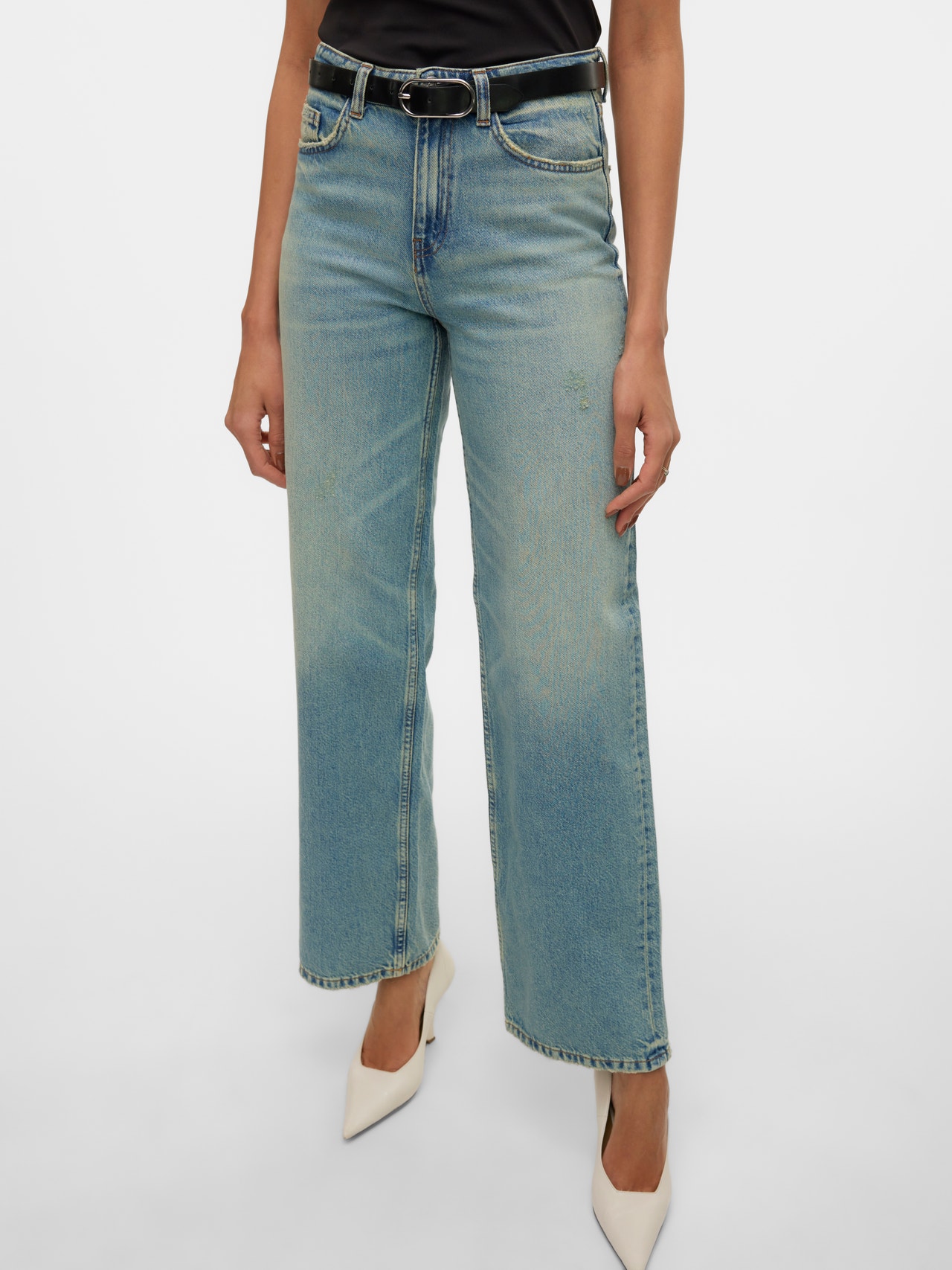 Vero Moda VMTESSA Szeroki krój Jeans -Medium Blue Denim - 10312660