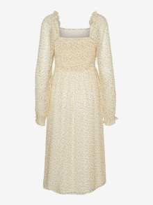 Vero Moda VMSMILLA Midikjole -Bright White - 10312722