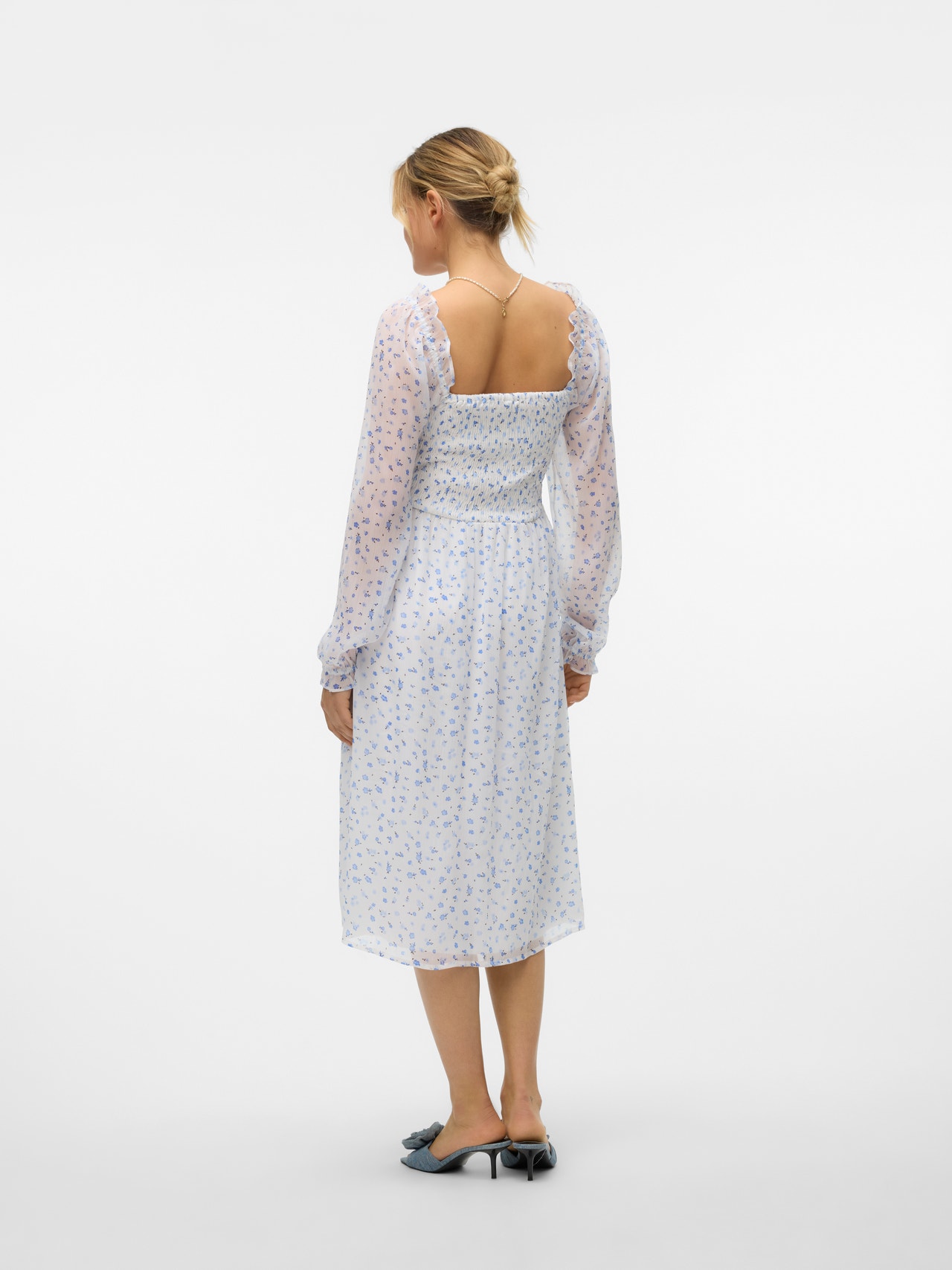 Vero Moda VMSMILLA Langes Kleid -Bright White - 10312722