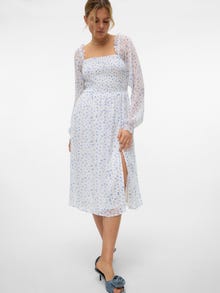 Vero Moda VMSMILLA Midiklänning -Bright White - 10312722