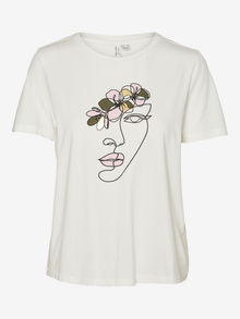 Vero Moda VMMACKENZI T-Shirt -Snow White - 10312733