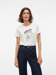 Vero Moda VMMACKENZI T-Shirt -Snow White - 10312733