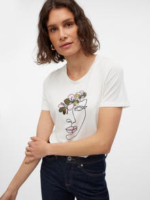 Vero Moda VMMACKENZI T-Shirt -Snow White - 10312733
