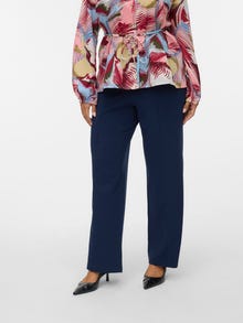 Vero Moda VMCBECKY Aukštas juosmuo Kelnės -Navy Blazer - 10312762