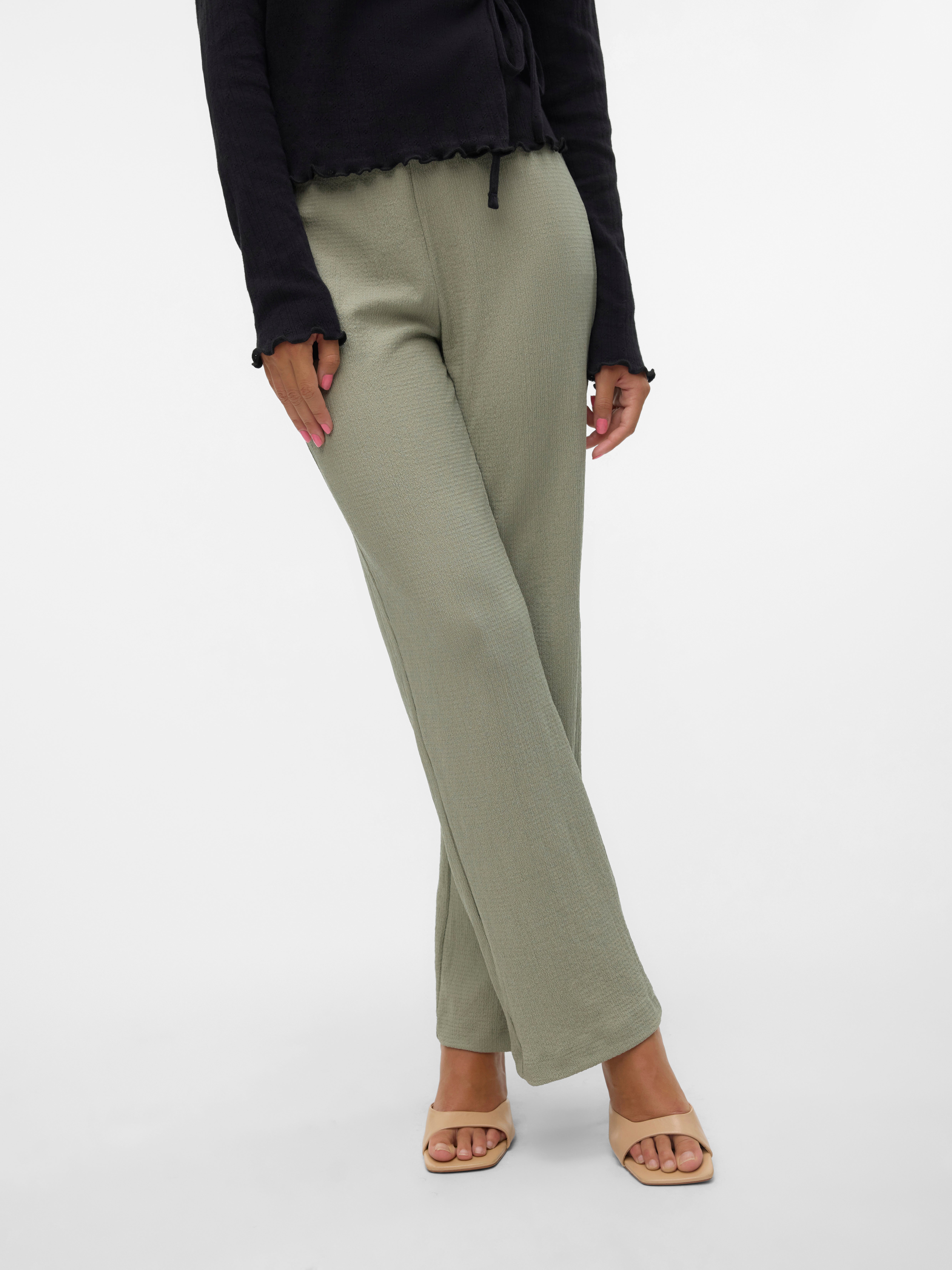 VERO MODA Damen Hose 'Tall Paperbag' – High Waist Mit Kordelzug, Lockere Passform (65% EcoVero Viskose)