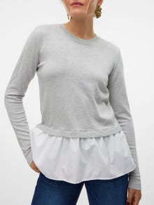 Vero Moda VMJOSE Neulepuserot -Light Grey Melange - 10312843