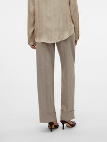 Vero Moda VMALLY Mid waist Trousers -Silver Mink - 10312847