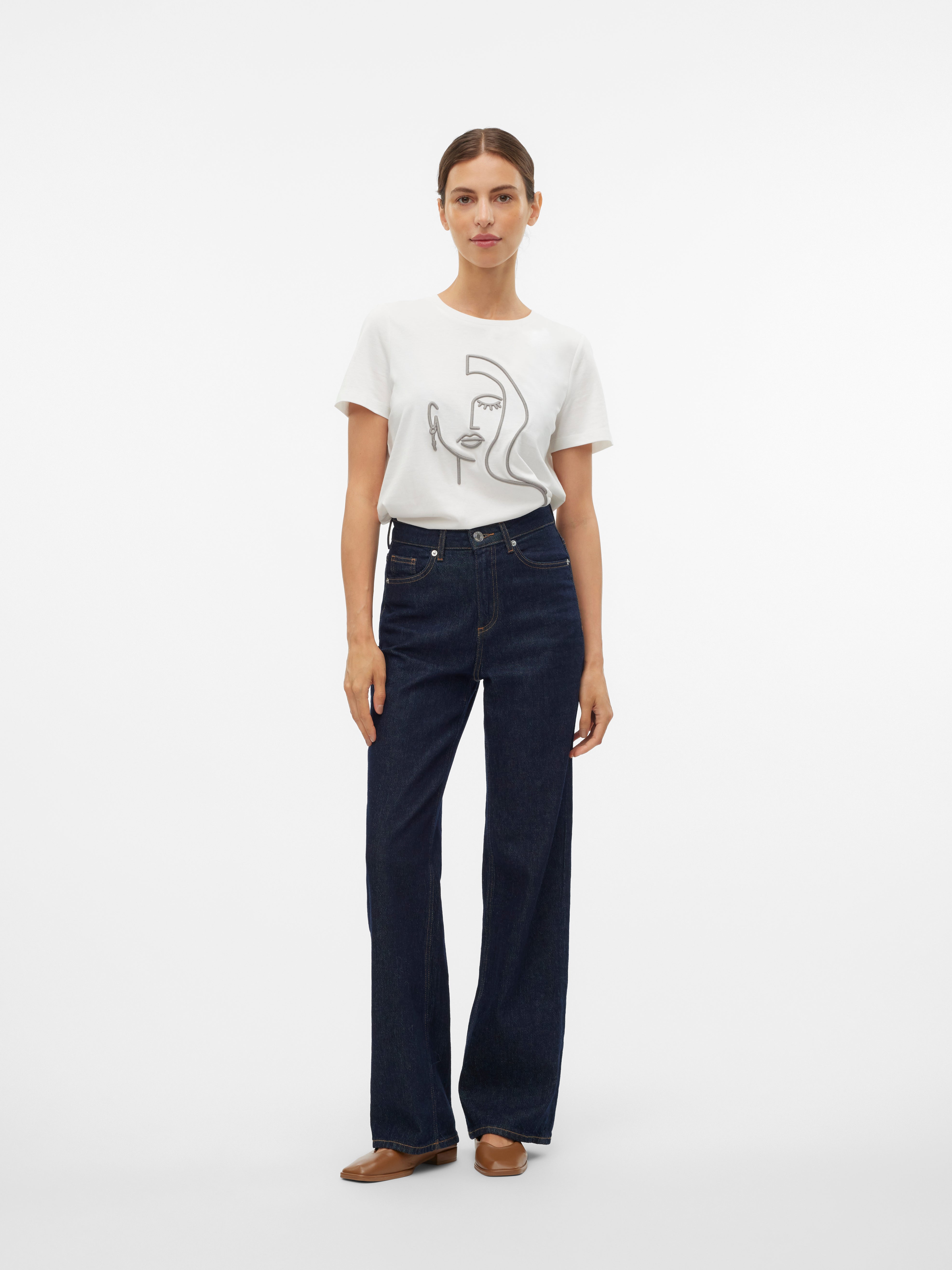 VMLINE T-Shirt | White Clear | Vero Moda®
