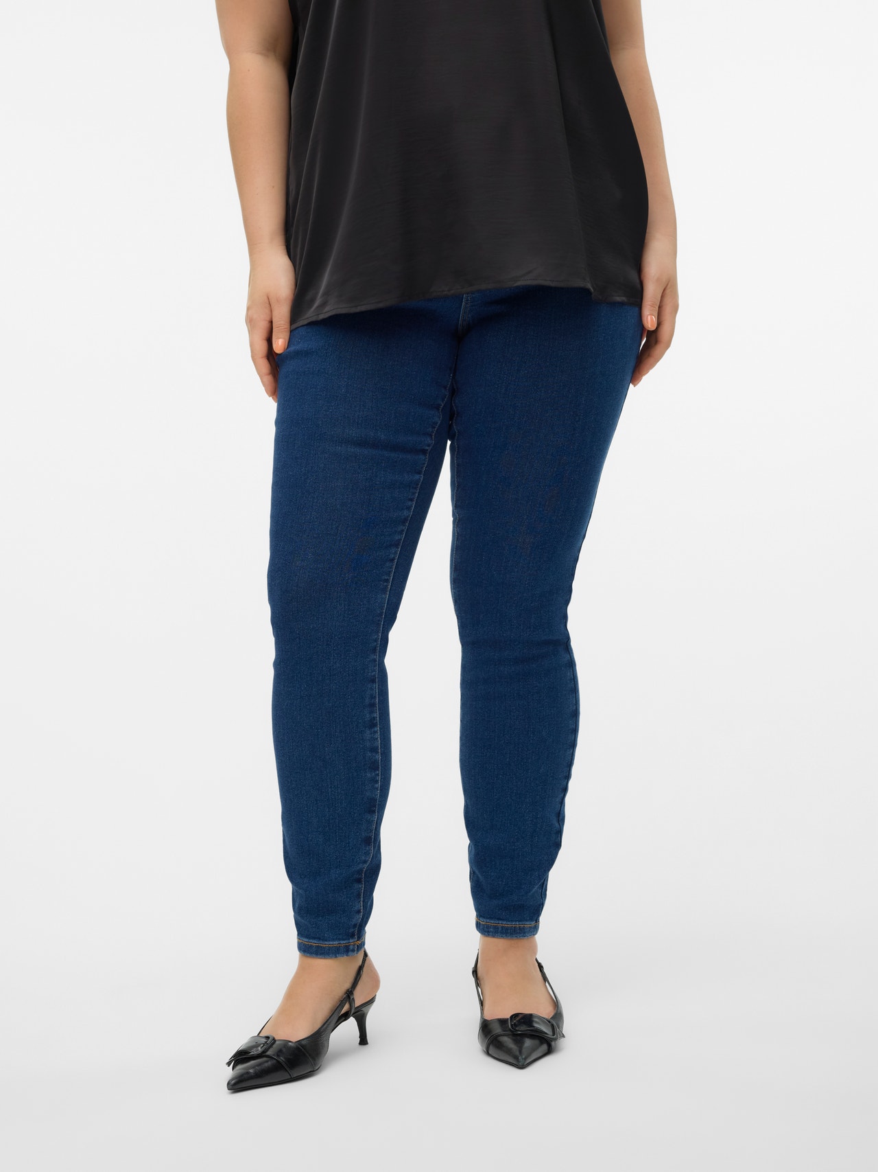 Vero Moda VMCELLY Krój skinny Jeans -Dark Blue Denim - 10312922