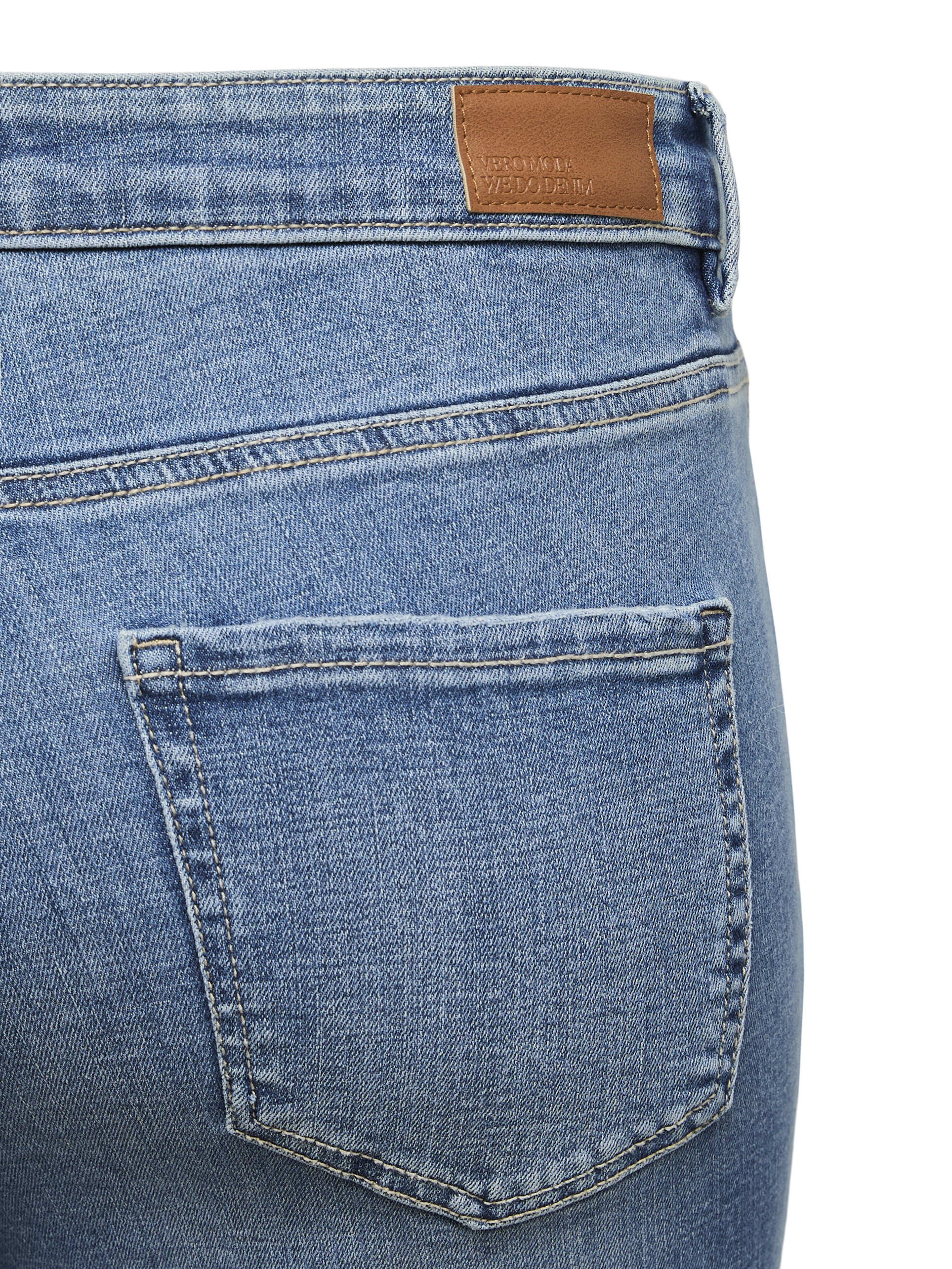 VERO MODA Jeans Donna Kick Flared Fit, Vita Media, Aderente Al Ginocchio E Svasato, Lunghezza Alla Caviglia