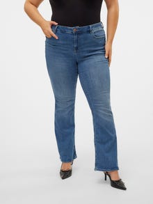 Vero Moda Alt laienev lõige Keskmine värvel Vormikas Teksad -Medium Blue Denim - 10312950