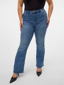Vero Moda Alt laienev lõige Keskmine värvel Vormikas Teksad -Medium Blue Denim - 10312950