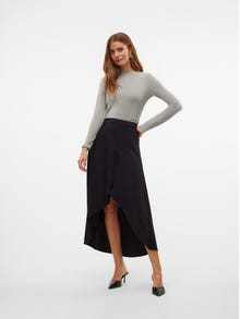 Vero Moda VMINA Wysoka talia Długa spódnica -Black - 10312951