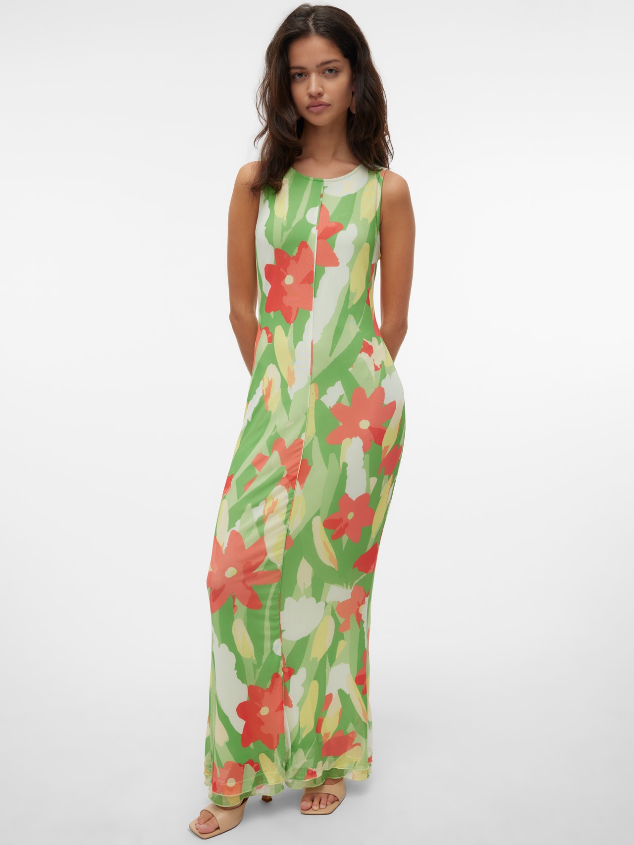 Vero Moda VMLAURA Długa sukienka -Jade Lime - 10312957