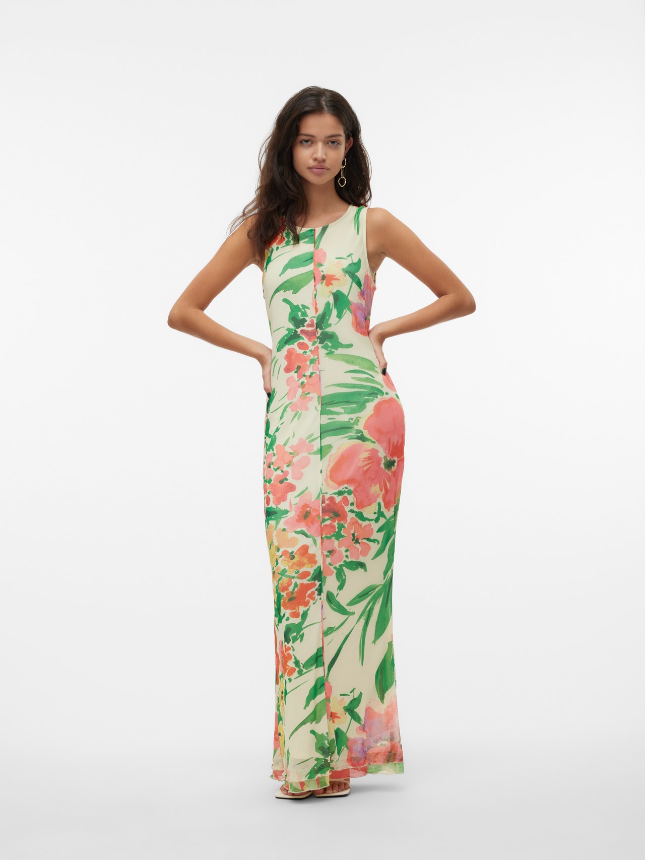 Vero Moda VMLAURA Lang kjole -Summer Fig - 10312957