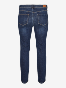 Vero Moda VMCFLASH Mid rise Straight Fit Jeans -Dark Blue Denim - 10312958