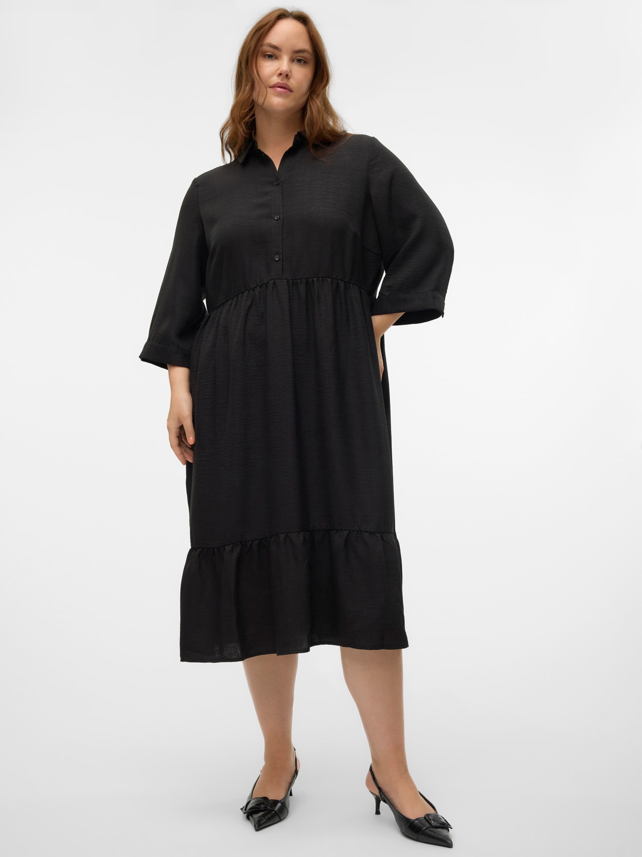 Vero Moda VMCMELONEY Midi dress -Black - 10312985