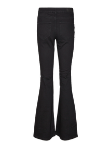 Vero Moda VMSIGI Taille basse Flared Fit Jeans -Black Denim - 10313051