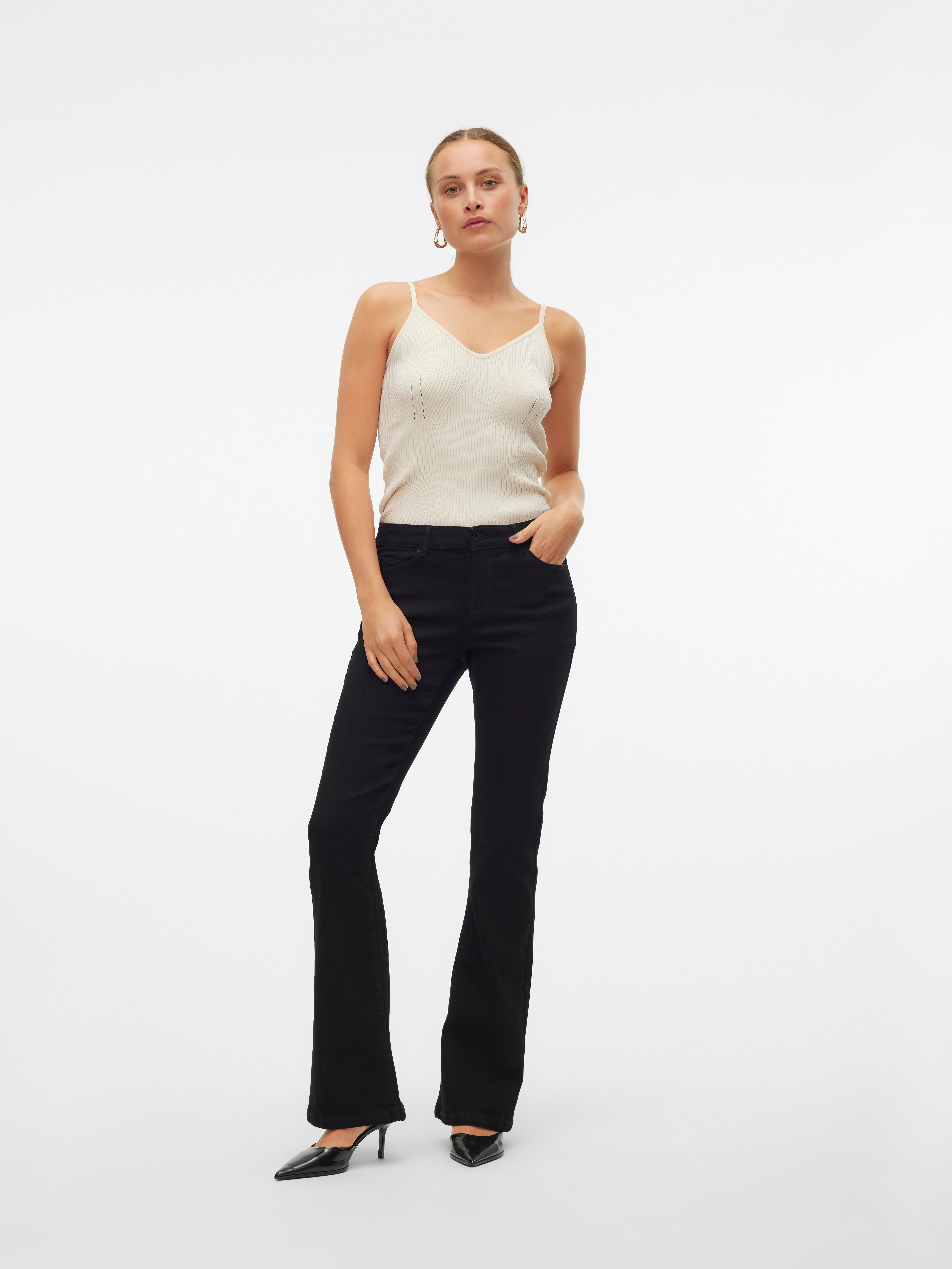 VMELLY Mid Rise Ausgestellt Jeans