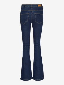 Vero Moda VMELLY Middels høyt snitt Flared Fit Jeans -Dark Blue Denim - 10313111
