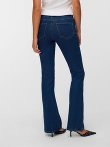 Vero Moda VMELLY Talle medio Corte flared Vaqueros -Dark Blue Denim - 10313111