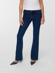 Vero Moda VMELLY Mid Rise Ausgestellt Jeans -Dark Blue Denim - 10313111